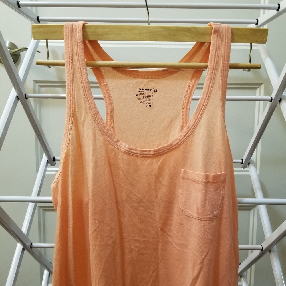 Old Navy Athletic Racerback Tank Top Coral M